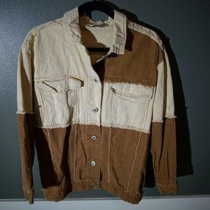 Jodifl Small Cream/Brown Shacket